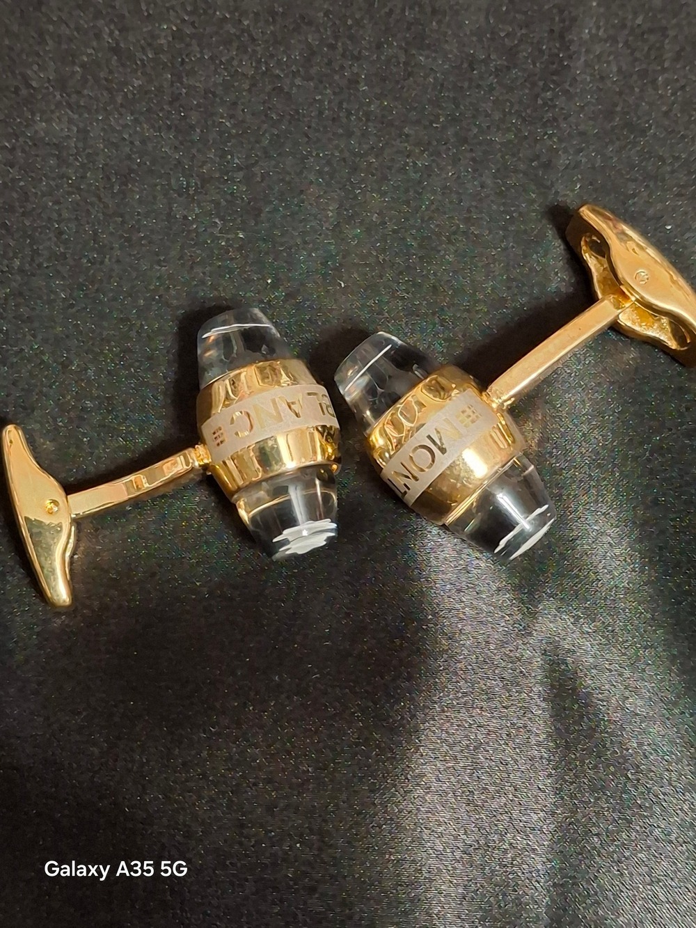Mont Blanc Star Walker Urban Gold and Clear Capsule Cufflinks
